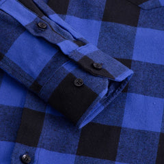 Chemise décontractée en coton à carreaux pour hommes, chemise habillée en glouton, manches longues, coupe couvertes, mode printemps et automne, 2025