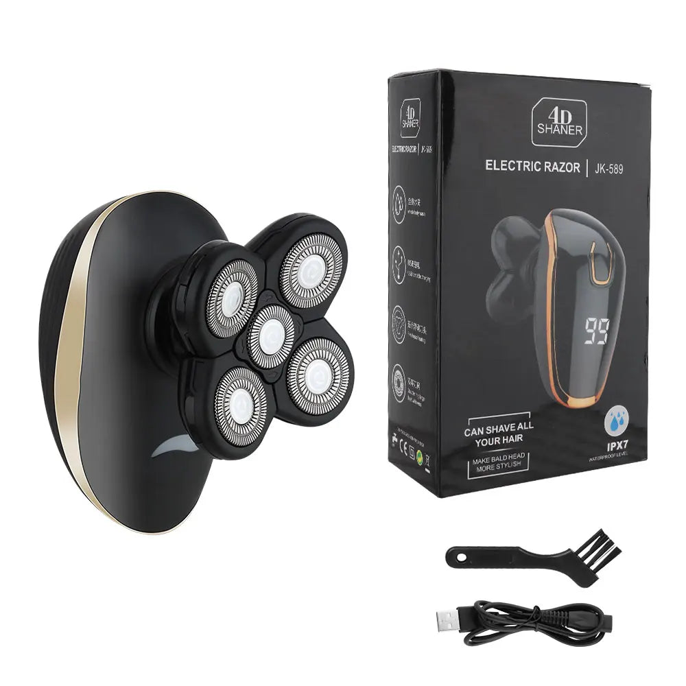 Rasoir électrique pour hommes tondeuse à cheveux tondeuse à barbe rasoir de tête chauve rasoir humide et sec ménage Rechargeable rasage de tête chauve