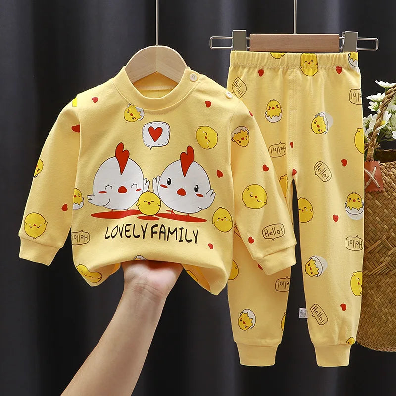 Vêtements pour enfants ensembles pour enfants vêtements pour enfants garçons filles coton automne hiver vêtements pantalons vêtements de nuit sous-vêtements
