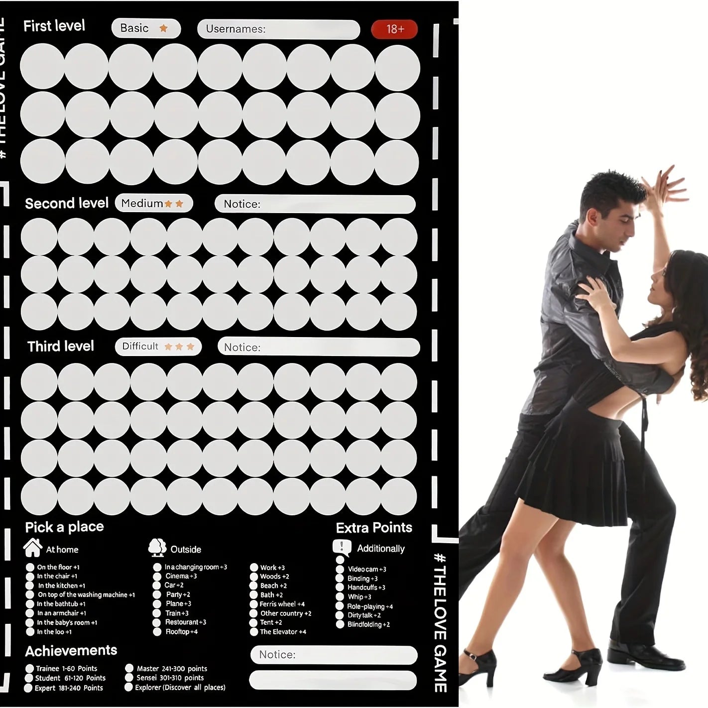 100 Sex Position Game Couples Sex Position Scratch Board Poster Love Game Scratch Date Night Adult Scratch Game Sex Toys
