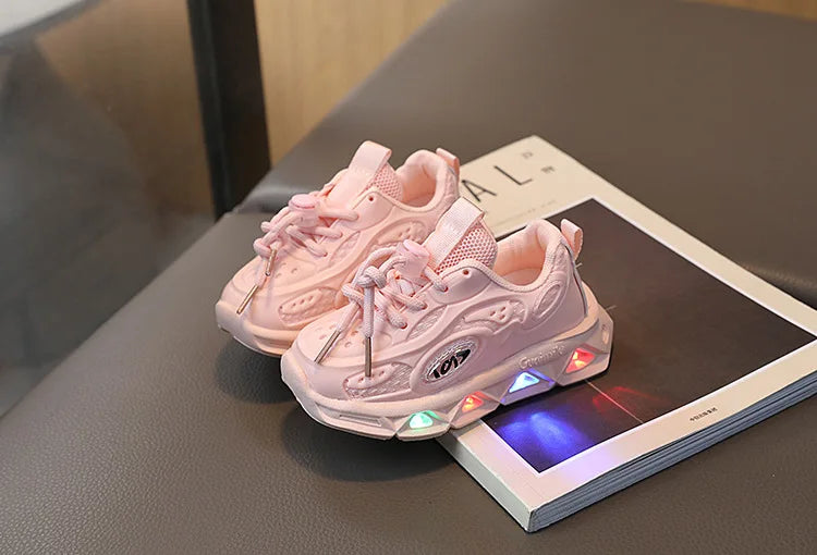 Chaussures pour bébés, baskets lumineuses et maladroites pour garçons et filles, petites et moyennes tailles, à semelles souples, nouvelle collection printemps-automne 2023