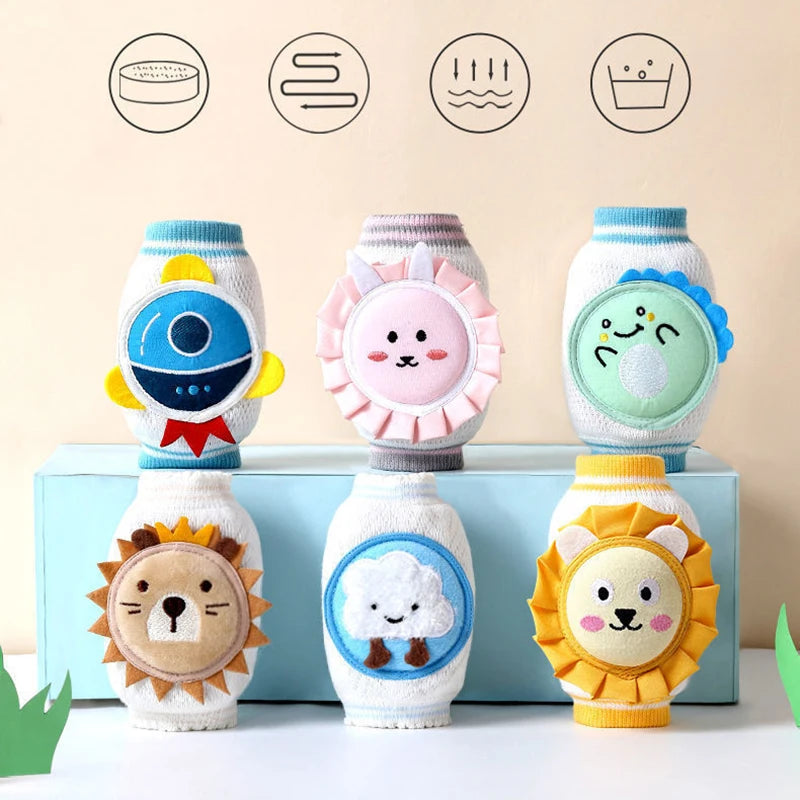 Bee Lion coton fraise jambières nourrissons genou soutien bébé genouillères enfants genou protecteur ramper coude coussin