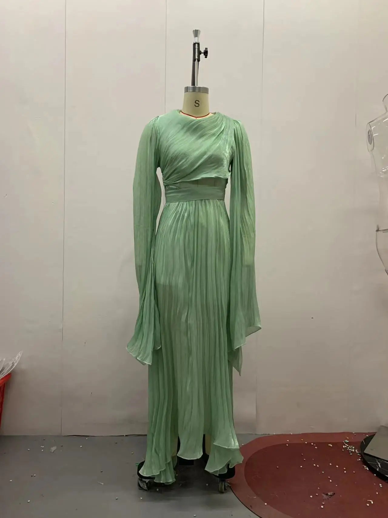 Women's Muslim Jalabiya-Abaya, Pleated Evening Dress, Educational Long Dress, Ramadan Abayas, Arabic Caftan, Morocco, Dubai, Islam