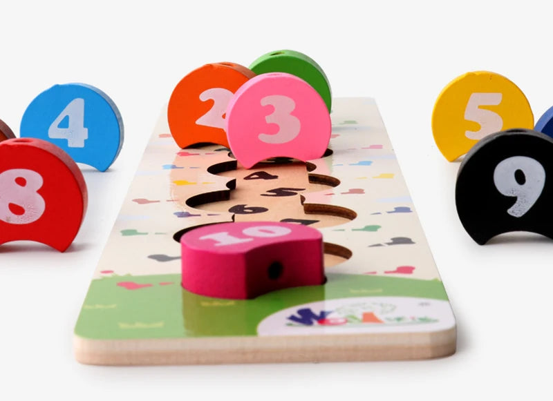 Jouets de laçage en bois pour les tout-petits, Puzzle, activités préscolaires, motricité Fine, jeux éducatifs précoces pour enfants