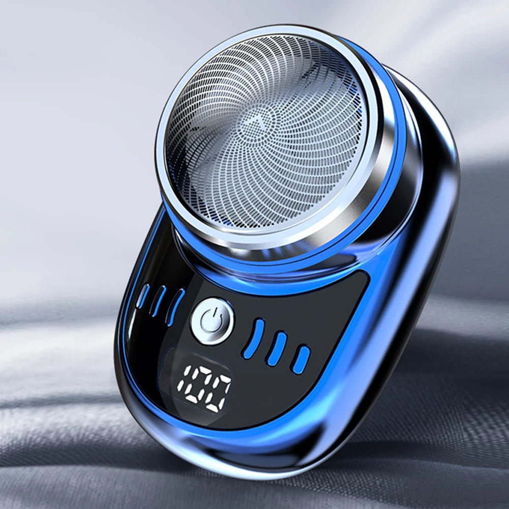 Mini rasoir électrique de voyage pour hommes avec affichage numérique, tondeuse à barbe pour le visage, rasoir aste lavable, taille de poche portable