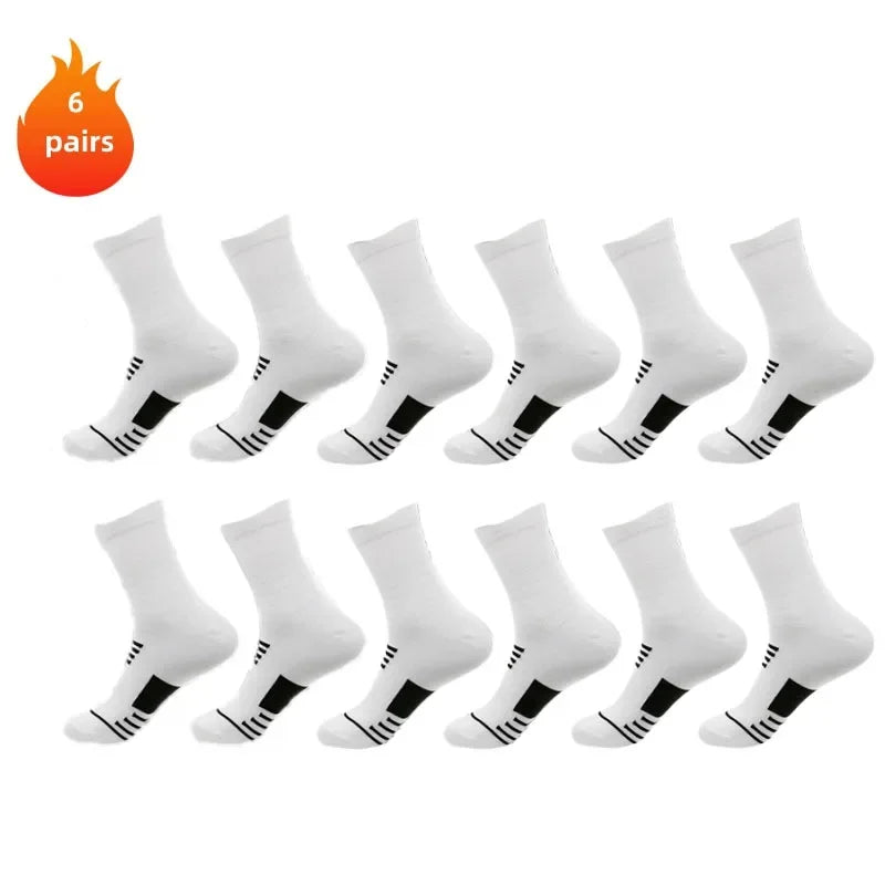 3 pairs of men's comfortable cushioned athletic socks for outdoor sports