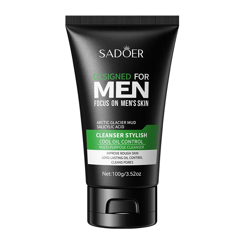 Nettoyant pour le visage frais parfum rafraîchissant nettoyage en profondeur hydratant raffermissant des pores nettoyant pour le visage pour hommes