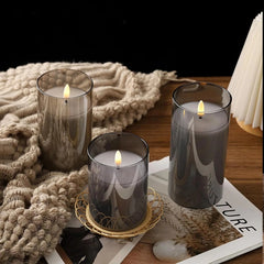Bougies sans flamme 3D wick bougie LED électrique à piles avec télécommande pour fête hôtel mariage décoration d'anniversaire