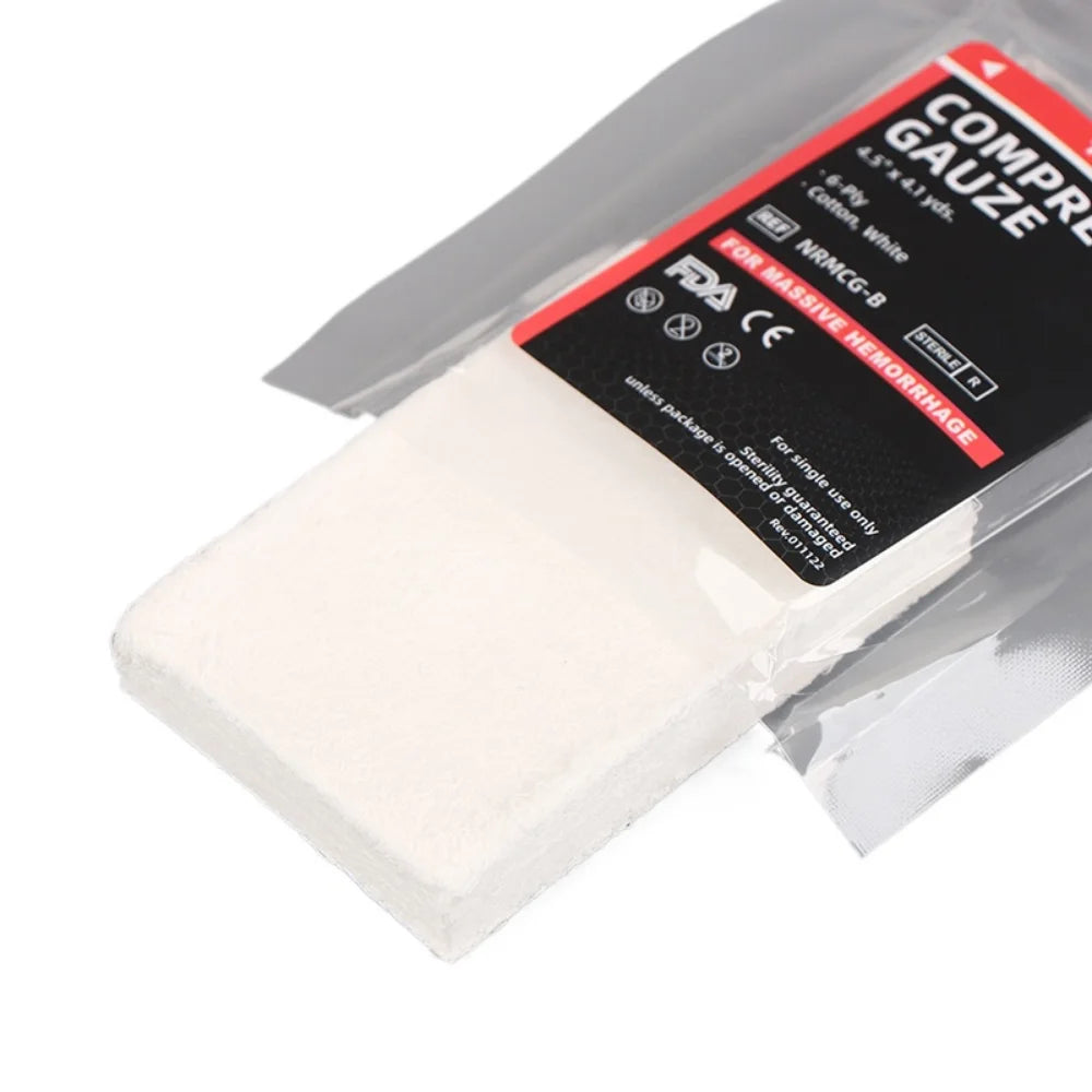 Gaze compressée stérile médicale pliable en Z, 1 pièce, tampons de premiers secours scellés sous vide, idéaux pour les soins des plaies et les kits d'urgence