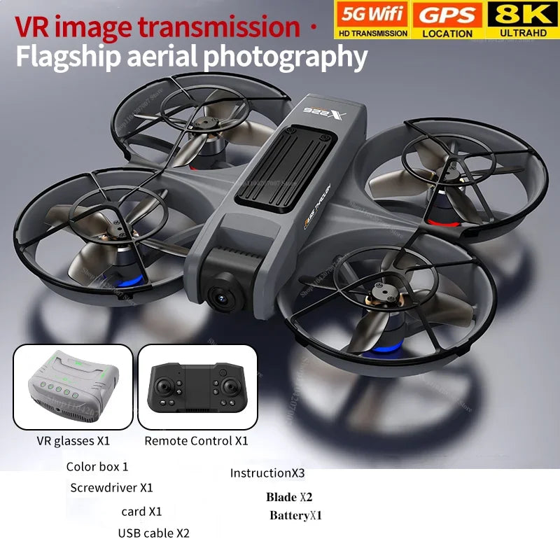 2025 nouveau Drone X266 8K WIFI GPS professionnel HD photographie aérienne avion télécommandé HD double caméra quadrirotor jouets cadeaux