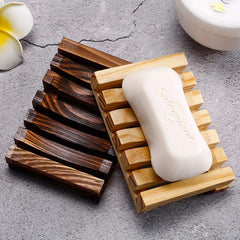 Porte-savon en bambou naturel, support de rangement de savon en bois pour salle de bain, empêche la moisissure, boîte de vidange de savon, organisateurs, accessoires de salle de bains