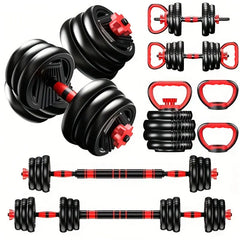 Ensemble d'haltères à poids réglable 4 en 1 22 lb – Équipement de gymnastique domestique multifonction pour hommes et femmes – Haltère convertible, Kettlebell