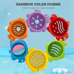 Jouets de bain pour bébé, tasse empilable, jouet pour tout-petits, couleurs aléatoires, tour empilable océan, baignoire, eau, plage, jeu de salle de bain, cadeaux