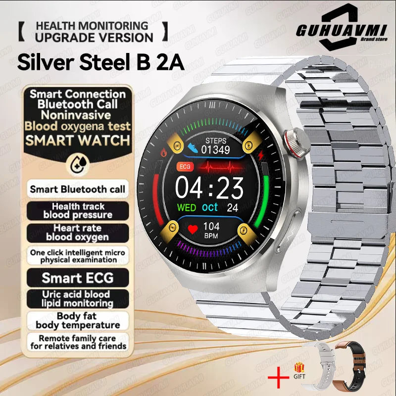 Nouvelle surveillance de la santé montre intelligente examen physique santé Wacth pression artérielle ECG + PPG Sport appel Smartwatch pour Android iOS