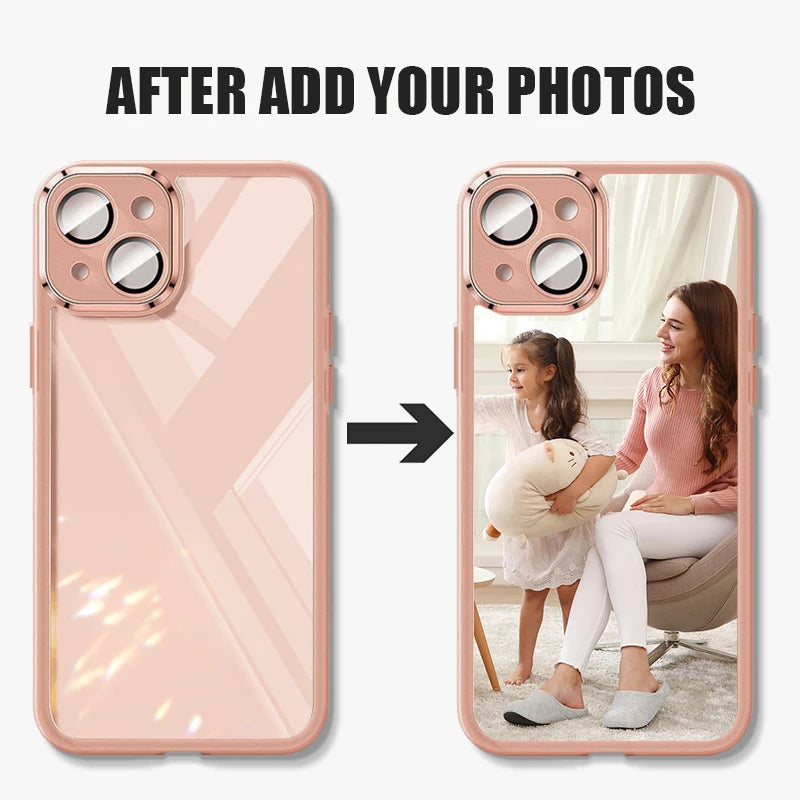 Personalized phone case with name and photo, protective case for iPhone Air 17 16 15 14 Pro Max 13 12 Pro Max 11