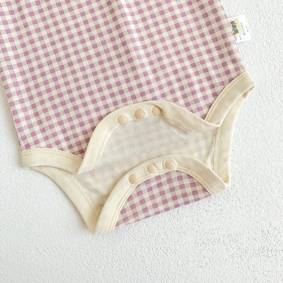 Été nouveau-né bébé filles sans manches fronde Plaid tenues coton doux combinaisons infantile enfants vêtements de sport body
