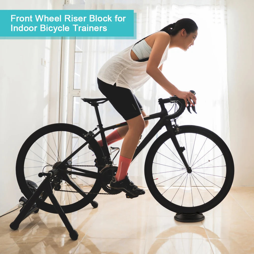 Riser de roue avant de cyclisme pour l'entraînement en salle, support de nuit de cyclisme, entraîneur de vélo, entraîneur d'intérieur