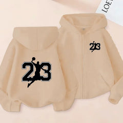Sporty zip-up hoodies, fashionable casual jackets and warm tops for autumn and winter, suitable for boys and girls aged 3 to 12 years
