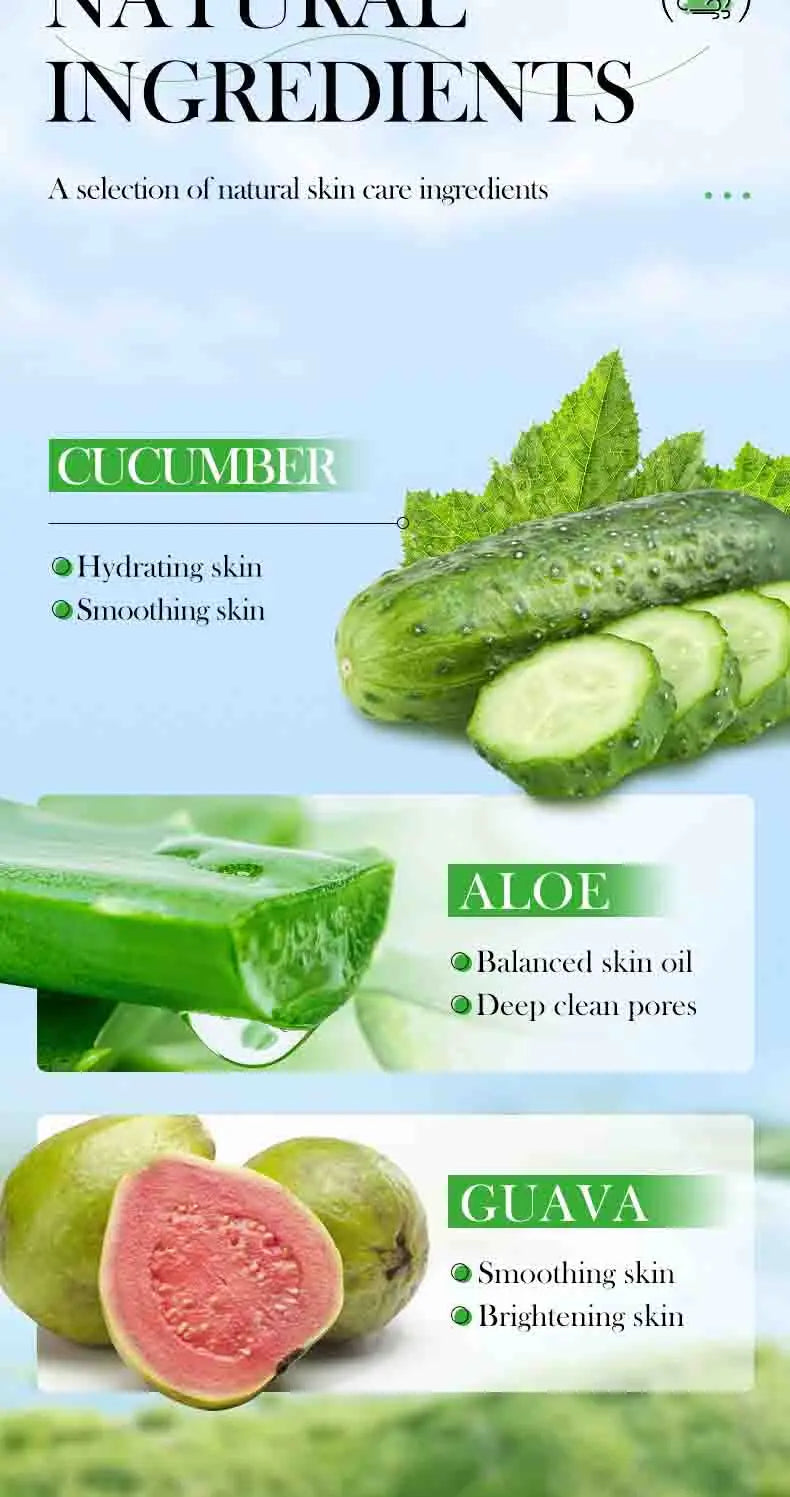 SAODER Fruits nettoyant pour le visage mousse de lavage du visage Massage nettoyage Mossee hydratant produits de soins de la peau du visage