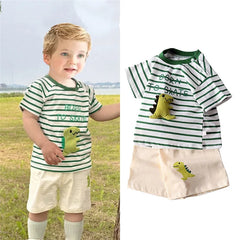 Ensemble de vêtements pour enfants bébé garçon/fille T-Shirt + short vêtements d'été coton dessin animé décontracté garçons survêtement enfants ensemble de vêtements pour bébé