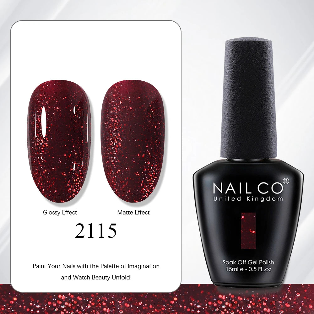 NAILCO 15ml Vernis à ongles Gel Vernis Semi Permanent UV Gel Vernis manucure Vernis Nail Art Nude Gel Poliish