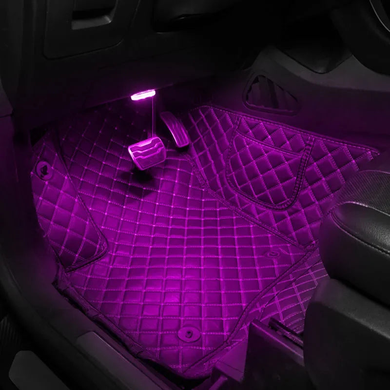 Voiture LED lumières tactiles USB capteur Rechargeable lampe de lecture Auto porte lumière toit plafonnier voiture intérieur atmosphère lampe