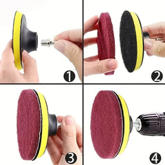 Kit de brosse de forage électrique, brosse de nettoyage électrique, outil pour carrelage de voiture, brosse de salle de bains, salle de bains, cuisine, brosses à récurer en plastique