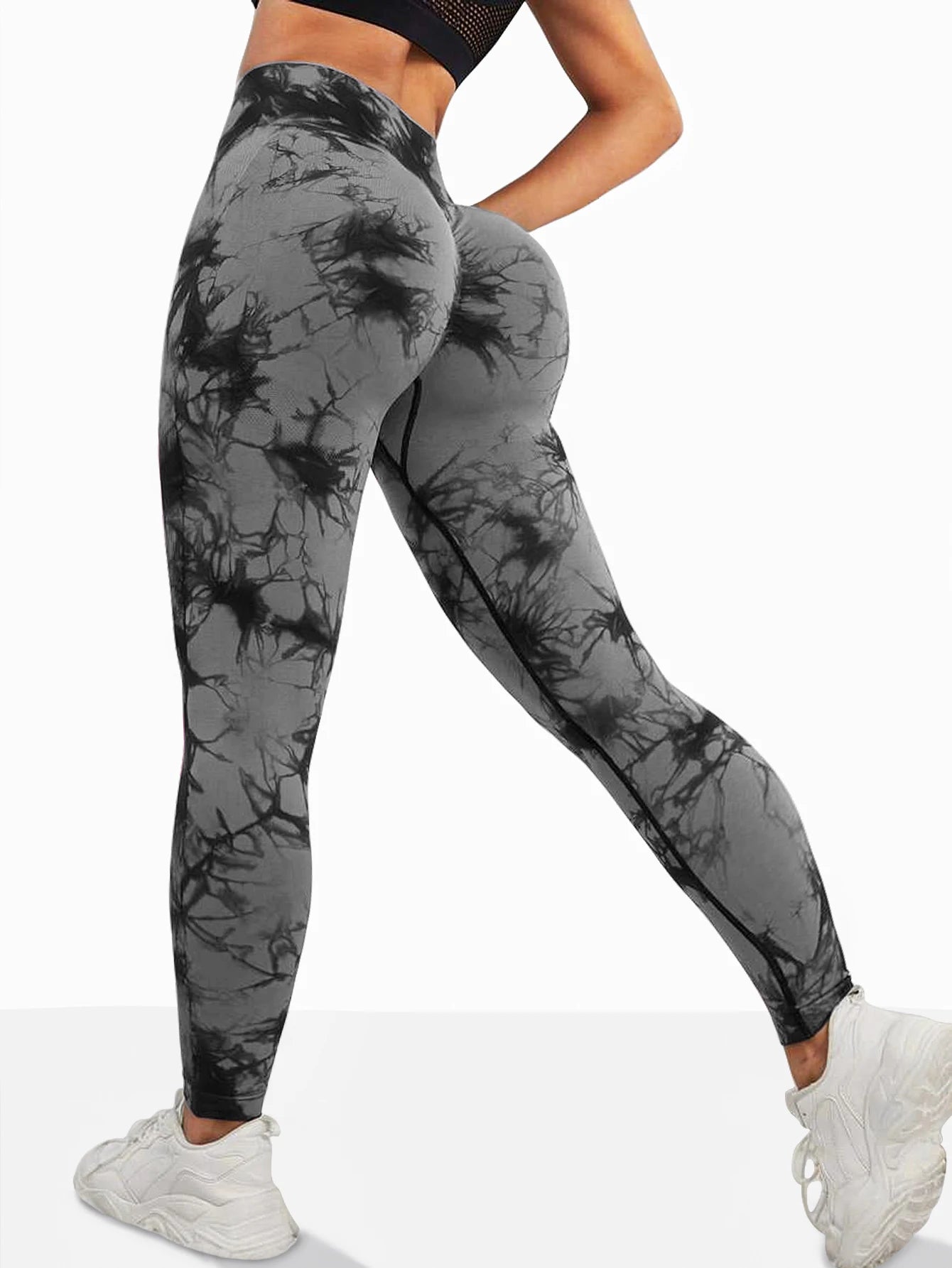 Pantalon de Yoga sans couture pour femmes, teinture par nouage, taille haute, doux et confortable, vêtements de sport, Leggings d'entraînement, collants