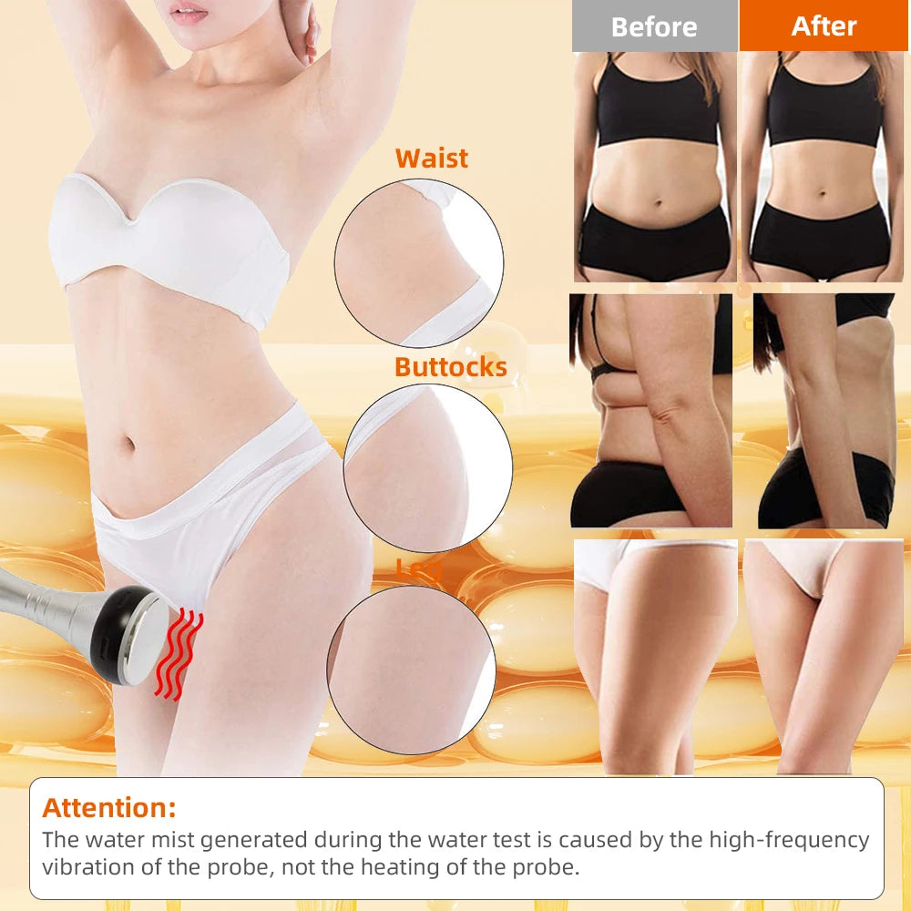 4IN1 Cavitation Body Slimming 40K Machine Beauty Massager Skin Tighten Face Lifting Vacuum Suction（Overseas Warehouse Shipment）