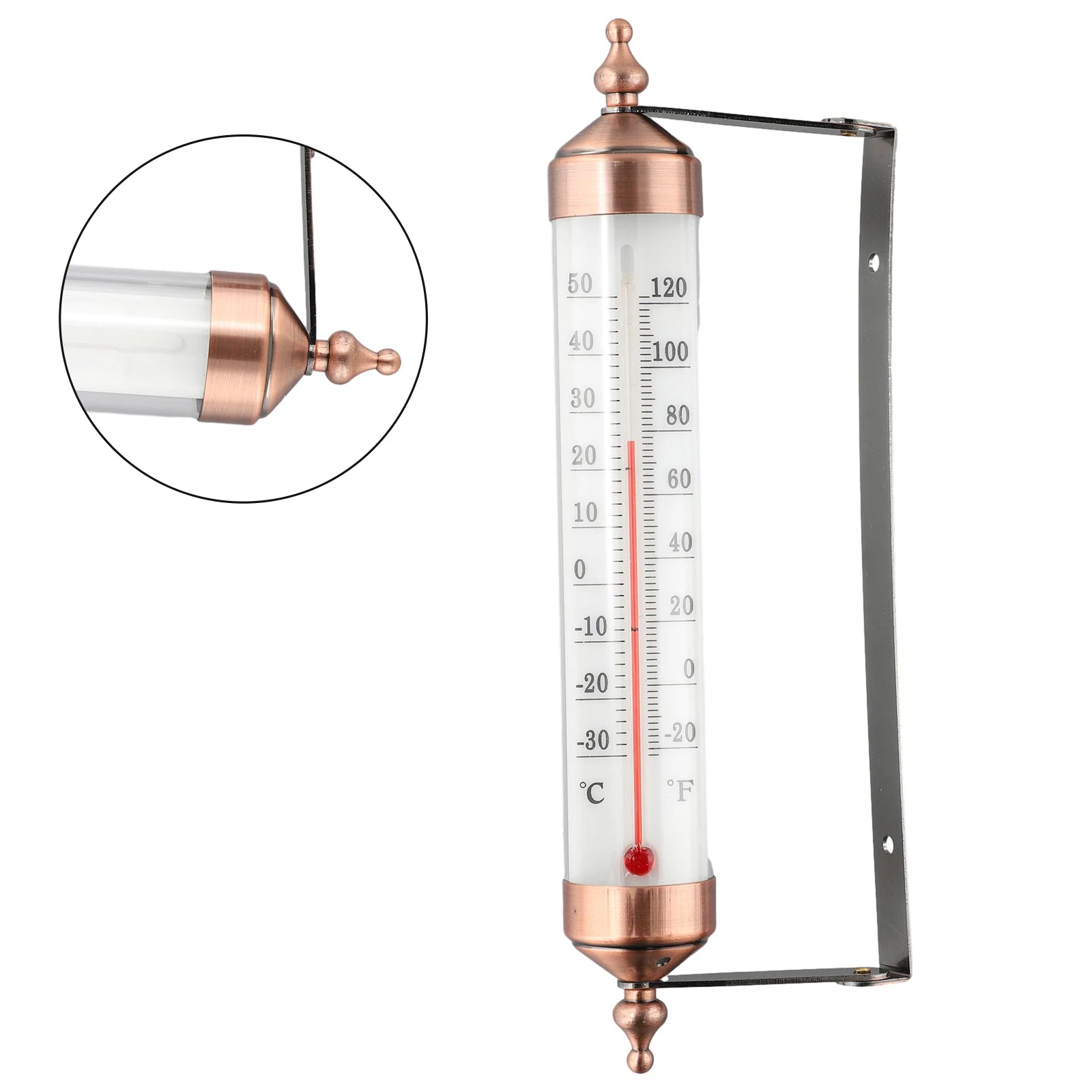 Therye.com-Thermomètres extérieurs, effet bronze, mur extérieur, serre, terrasse solaire, jardin extérieur