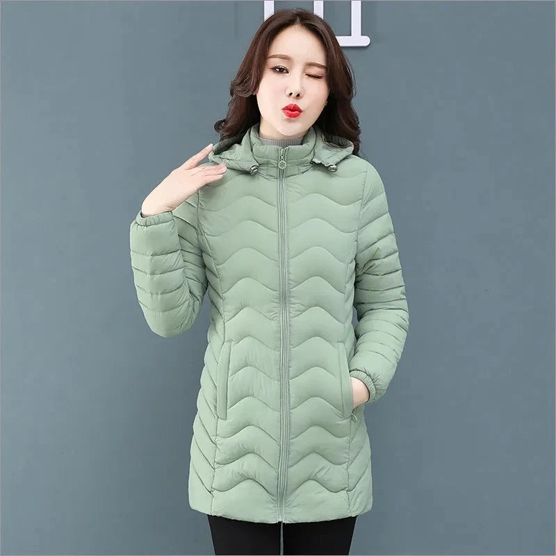 2025 nouvelle veste d'hiver de haute qualité pardessus stand-callor manteau femmes mode vestes hiver chaud femme vêtements décontracté Parkas