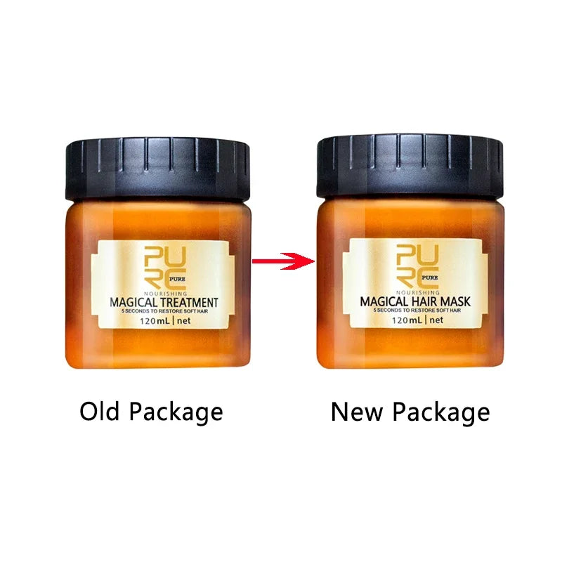 PURC 5s Magic Hair Mask, Permanent Keratin Treatment, Fast Smoothing, Repair Cream for Dry Damage and Frizz, Restores Gentle Hair Care Masks
