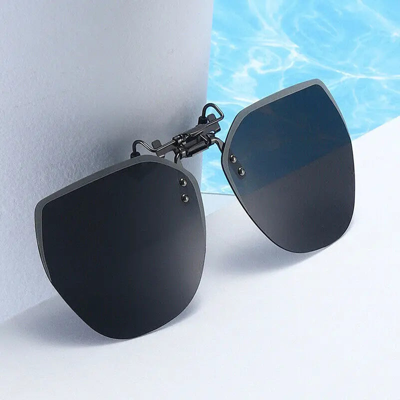 Lunettes de soleil polarisées à clipser pour hommes et femmes, lunettes de soleil rabattables, lunettes de conduite photochromiques, vision nocturne miroir, lunettes de pêche