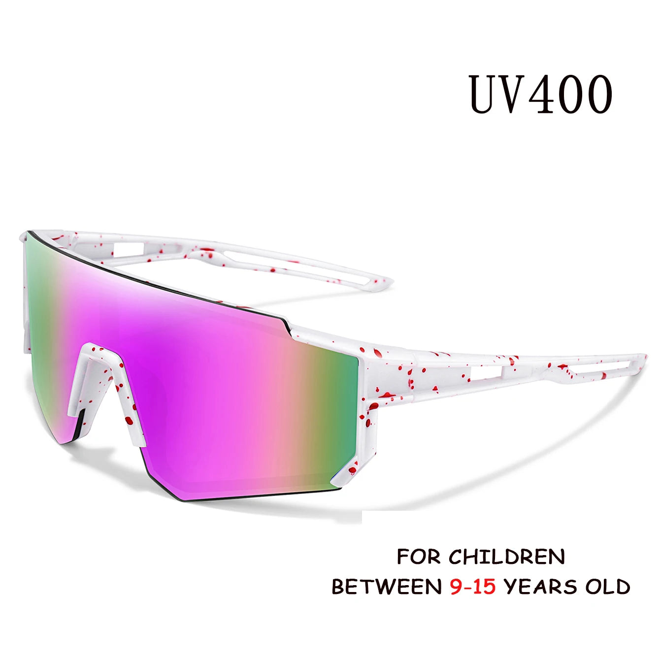 Âge 9-15 jeunes lunettes de cyclisme adolescents lunettes de soleil vtt vélo vélo lunettes de baseball enfants sports de plein air garçons filles UV400