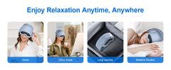 Masseur de tête pour soulager la fatigue, masseur oculaire avec chaleur, massage de la tête et des yeux pour soulager le stress, compatible Bluetooth, cadeaux idéaux