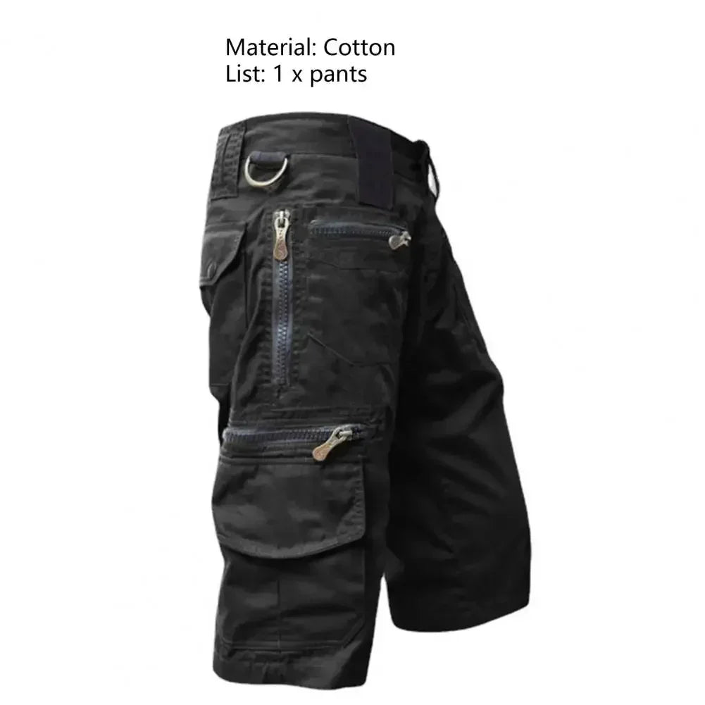 Pantalones cortos hombre short de Jogging pour hommes couleur unie multi-poches été décontracté short Cargo droit hommes Shorts