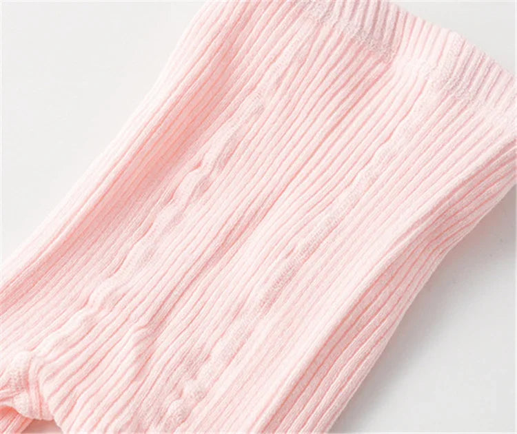 Knitted tights for girls, solid color children's tights, cartoon rabbit design, soft cotton, children's tights, autumn/winter, sizes 1-7T, pants, new