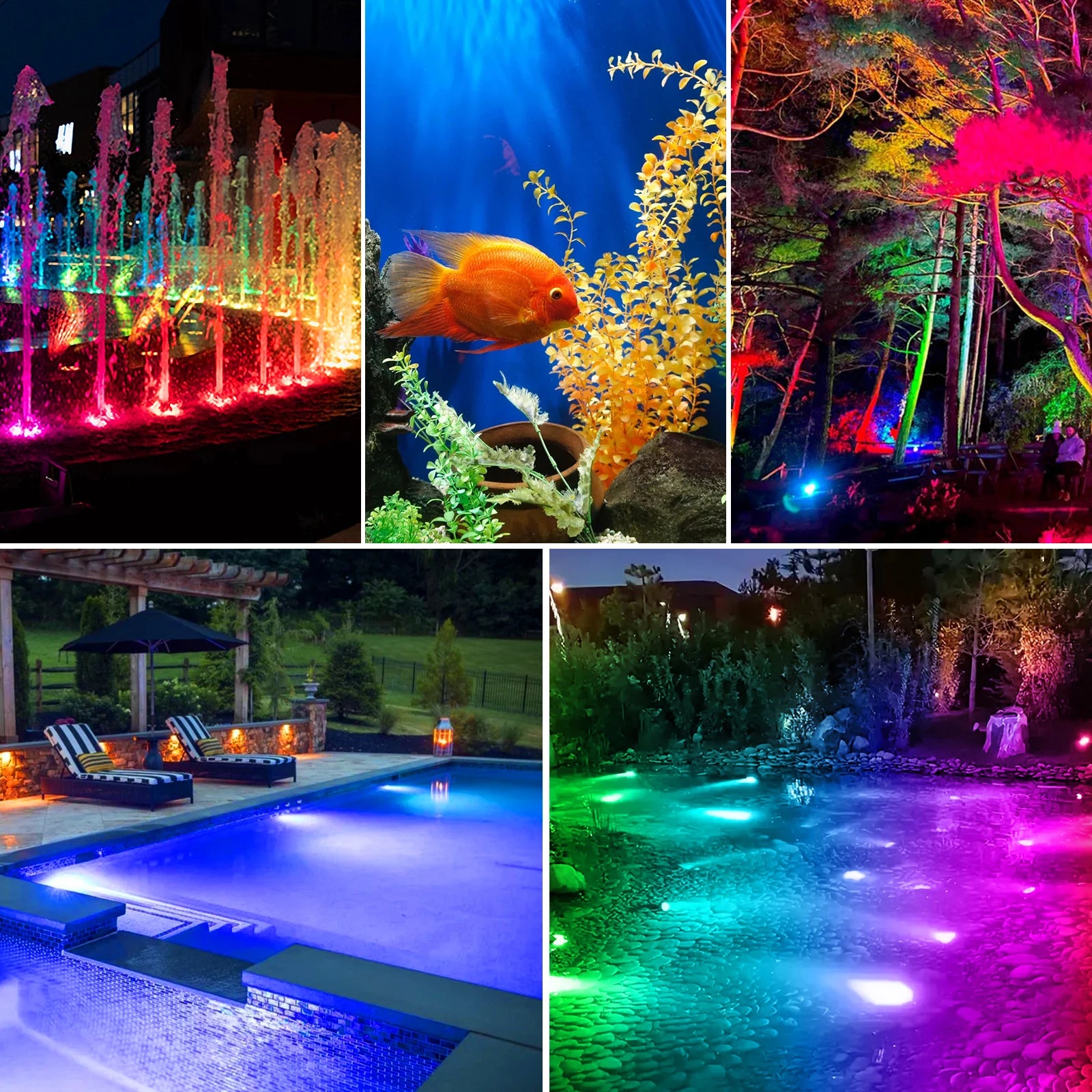 2/3/8/10 LED lumières étanche IP68 fontaine sous-marine étang Spot lumière paysage projecteur pour jardin APP télécommande