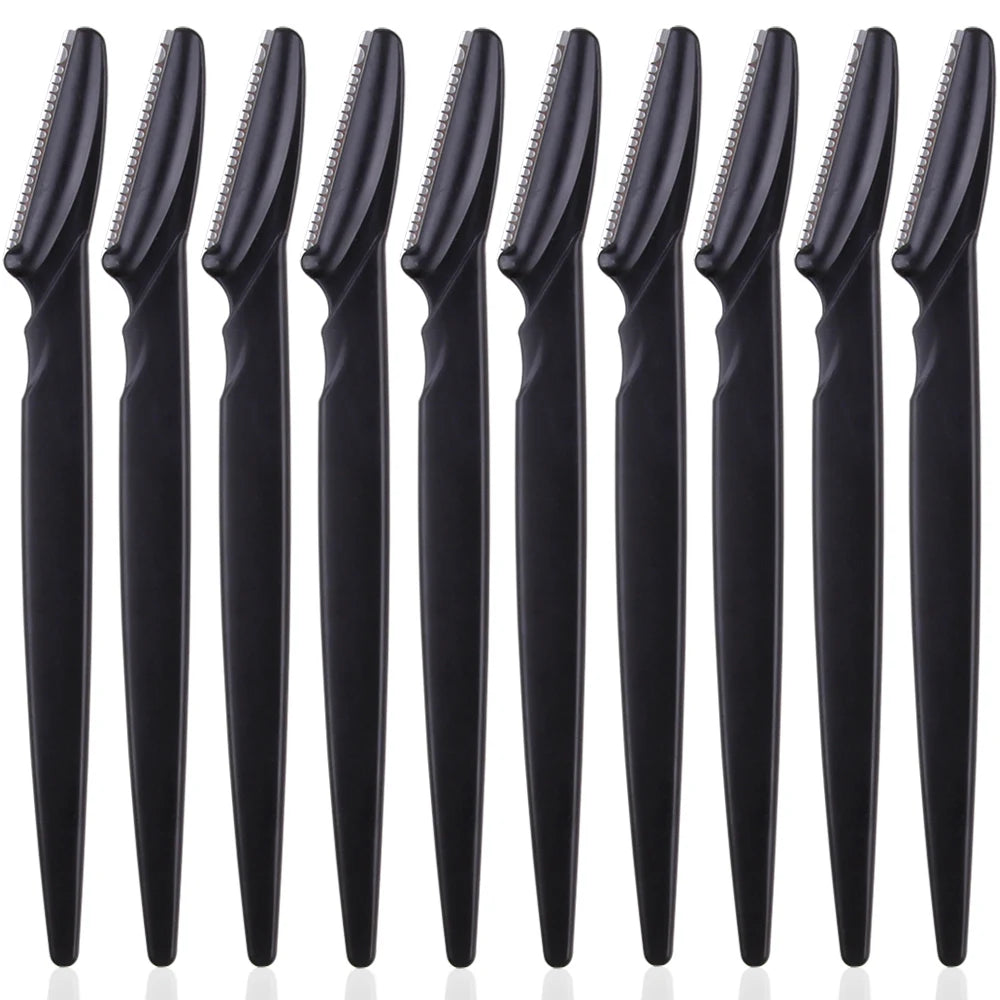 3/4/10 pieces eyebrow razor blade portable face razor for eyes and eyebrows, hair removal, trimmer, safe razor for women and makeup