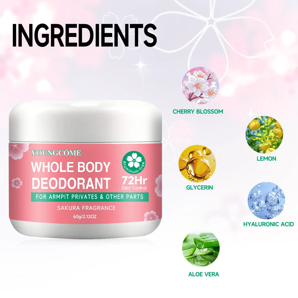 Déodorant naturel pour tout le corps pour hommes et femmes – Protection contre les odeurs longue durée 72H, sans aluminium, hydratant et doux pour Sensit