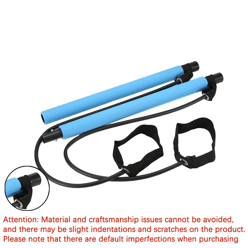 Combinaison de barre de Pilates multifonctionnelle, barre de Fitness, Yoga, Expansion de la poitrine, corde de Tension, entraîneur arrière, corde élastique, ceinture d'étirement