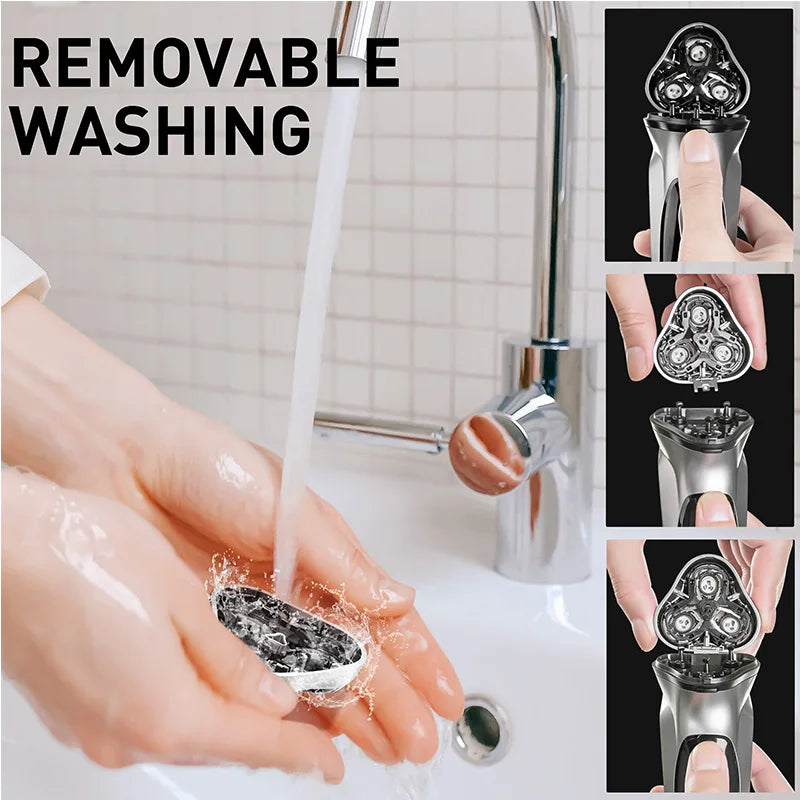 Rasoir électrique pour hommes rasoir électrique SOEYE rasoir pour hommes lame flottante 3D tondeuse à barbe Recharge USB Machine de coupe de cheveux