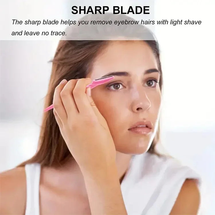 Rasoir à sourcils pour femmes, outils dermaplanage exfoliants polyvalents et rasoir Facial avec couvercle de précision, beauté de sécurité 30 pièces