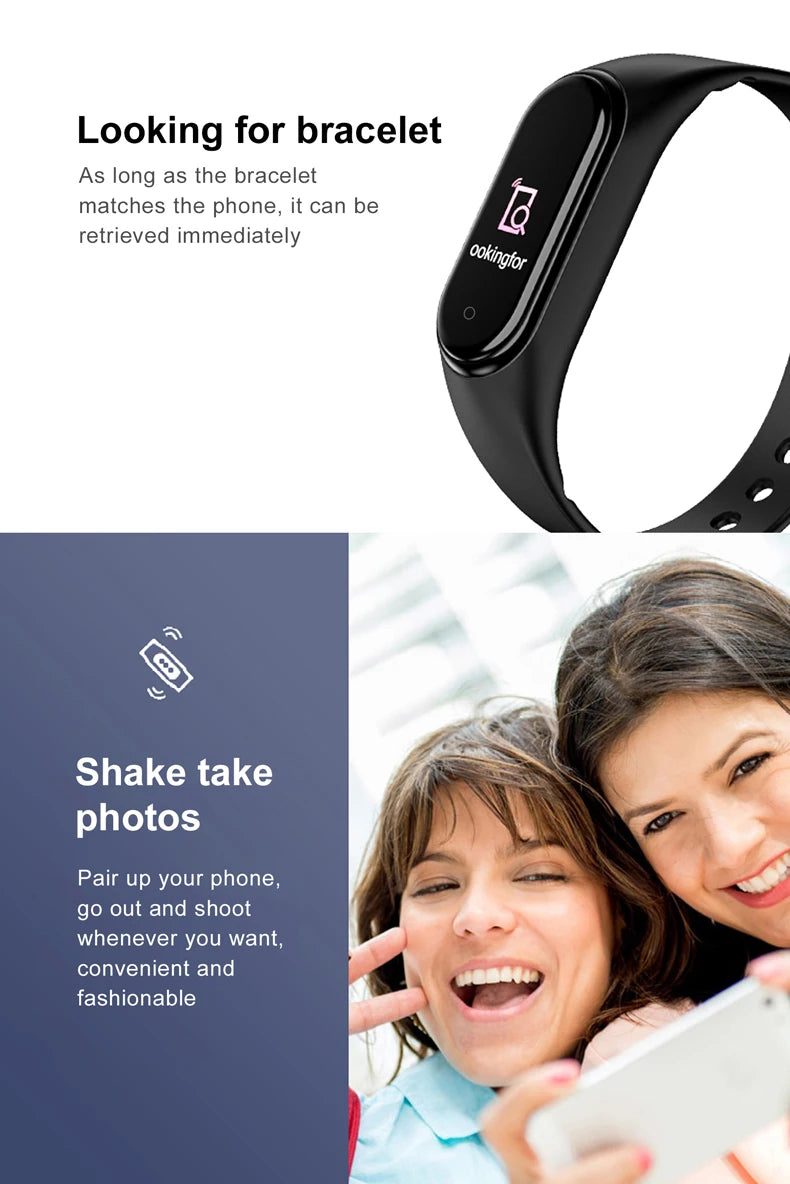 Waterproof sports smartwatch with activity, blood pressure and heart rate monitor, electric clock, new