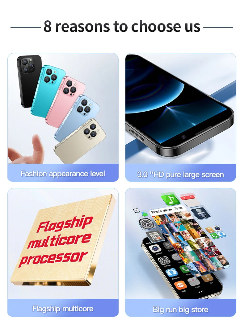 SERVO-Mini Smartphone 16SE, 16 Go, Android 9.0, Wifi, Touristes, EpiStandby Play, PR3 G, WCDMA, Petit Téléphone Portable Intelligent de 3.0 Pouces, Nouvelle Version