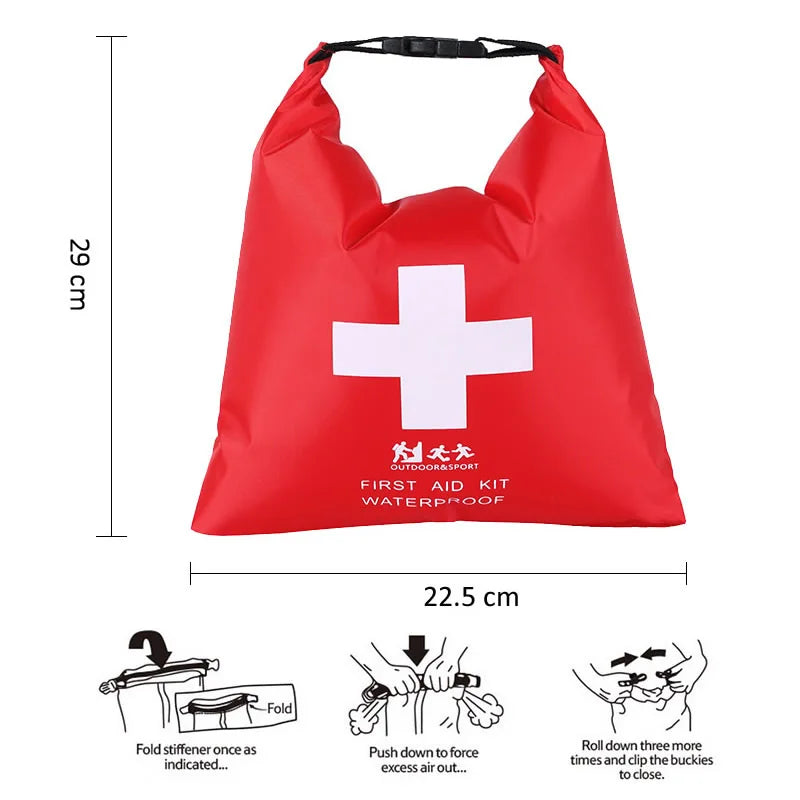 Kit d'urgence de voyage pour camping en plein air, pour la pêche, traitement médical familial, sac de premiers secours Portable étanche, étui pour Kits d'urgence
