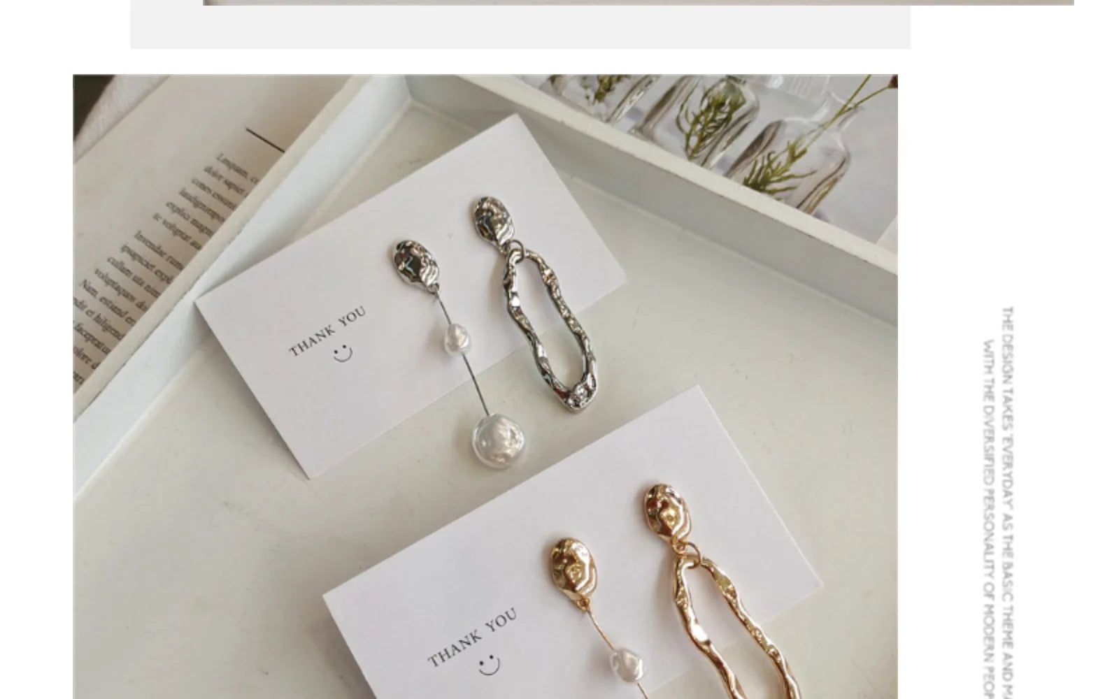 Boucles d'oreilles asymétriques élégantes, perles d'eau douce métalliques, longues et exagérées, bijoux de fête pour dames et filles, cadeaux, nouveau