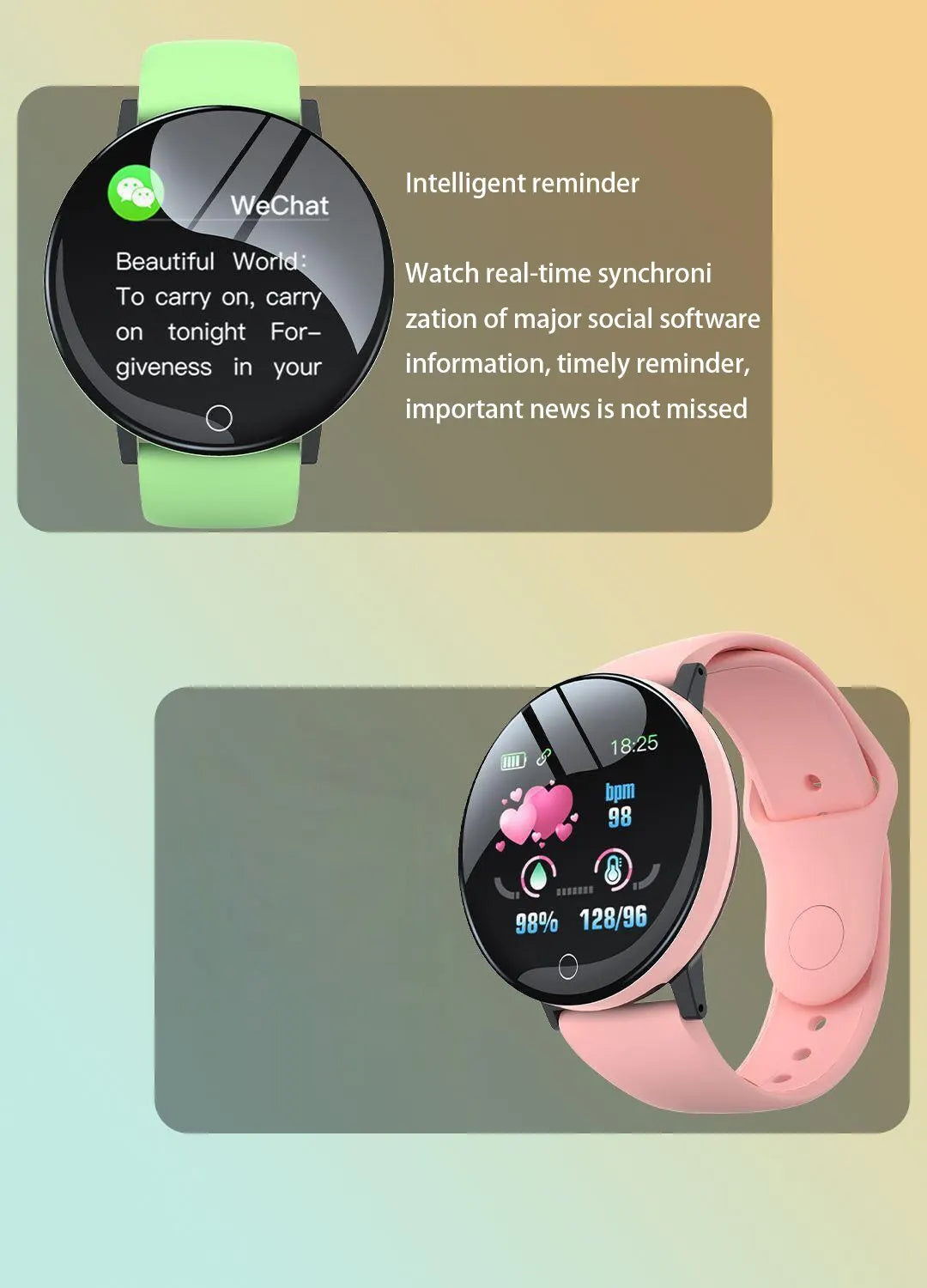 2025 New D18 Multifunctional Smart Watch for Women, Bluetooth Connected Phone, Music, Fitness, Sports Bracelet, Sleep Monitor Smartwatch