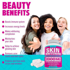 Capsules complexes de glutathion – Antioxydant puissant, réduit l'hyperpigmentation, soulage les taches foncées, hydrate la peau