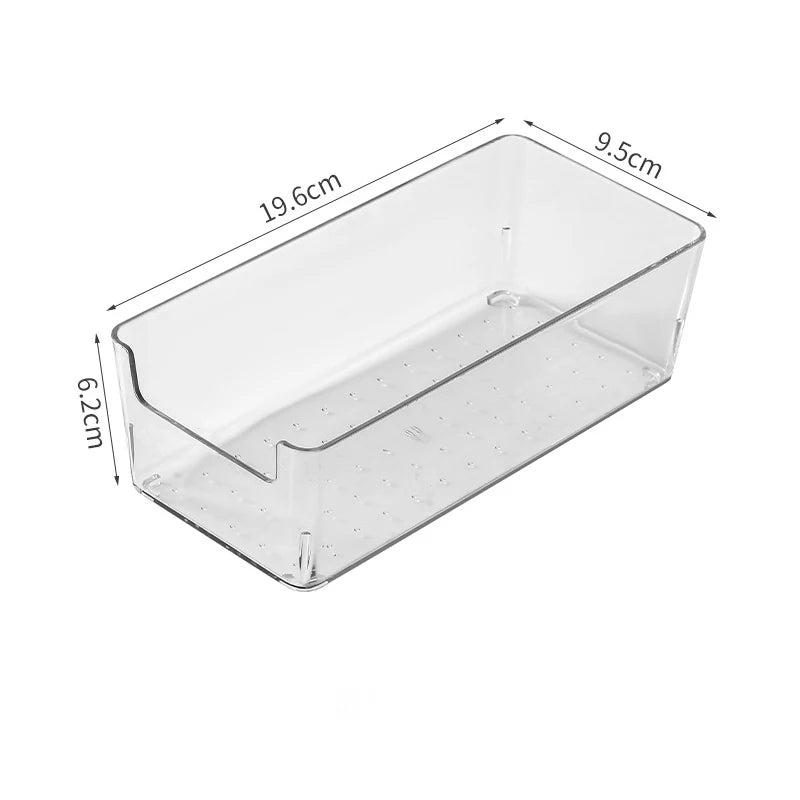 Acrylic storage box, clear plastic box for office cosmetics, dorm room, home facial mask, skin box, refrigerator storage box